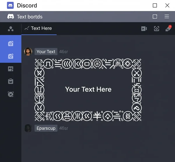 Example of a decorative Discord text symbol border