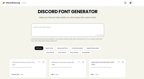 Abstract representation of Discord style and unique text