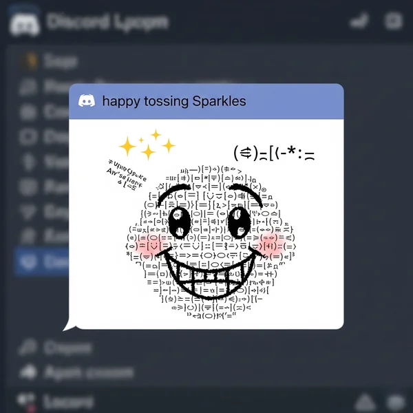 Example of a complex Kaomoji made with Discord text symbols