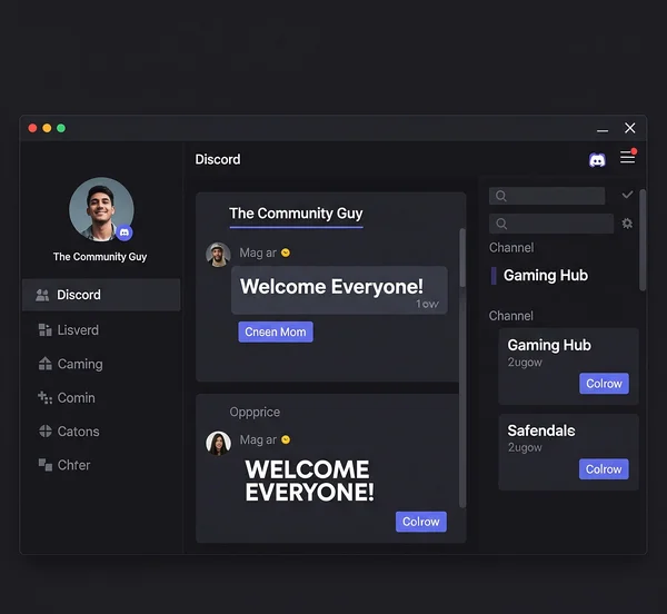 Discord interface showing custom fonts in use