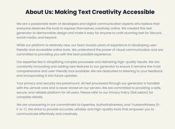 Screenshot of Discord font generator in use